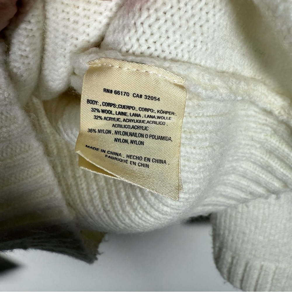 Moth Marina White Bell Sleeve Wool Blend Sweater Size Small - Picture 7 of 10